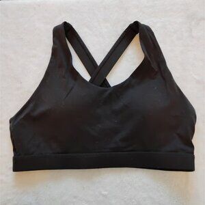 RUNNING GIRL Sports Bras for Women,Padded Strappy Sports Bra Black Medium